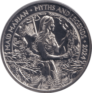 2024 BRILLIANT UNCIRCULATED £5 COIN MAID MARIAN BU - £5 BU - Cambridgeshire Coins
