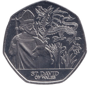 2024 BU 50P ST.DAVID OF WALES BAILIWICK OF JERSEY - 50p BU - Cambridgeshire Coins
