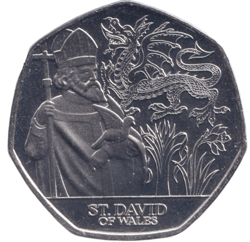 2024 BU 50P ST.DAVID OF WALES BAILIWICK OF JERSEY - 50p BU - Cambridgeshire Coins