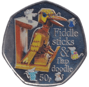 2024 COLOURED 50P BAGPUSS PROFESSOR YAFFLE BU - 50p BU - Cambridgeshire Coins
