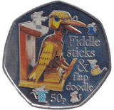 2024 COLOURED 50P BAGPUSS PROFESSOR YAFFLE BU - 50p BU - Cambridgeshire Coins
