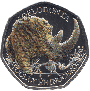 2024 FIFTY PENCE BRILLIANT UNCIRCULATED COLOURISED 50P COELODONTA - 50p BU - Cambridgeshire Coins