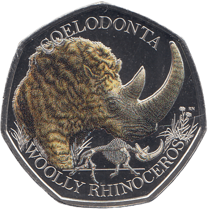 2024 FIFTY PENCE BRILLIANT UNCIRCULATED COLOURISED 50P COELODONTA - 50p BU - Cambridgeshire Coins