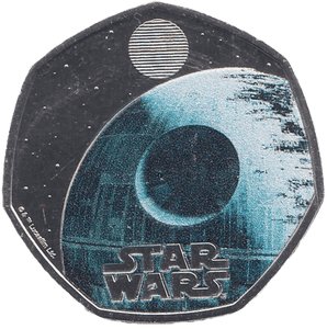 2024 FIFTY PENCE BRILLIANT UNCIRCULATED COLOURISED 50P DEATH STAR - 50p BU - Cambridgeshire Coins
