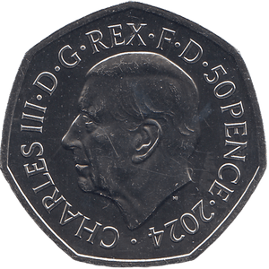 2024 FIFTY PENCE BRILLIANT UNCIRCULATED COLOURISED 50P MAMMUTHUS - 50p BU - Cambridgeshire Coins