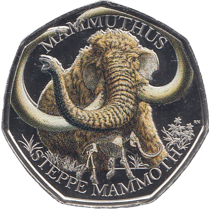 2024 FIFTY PENCE BRILLIANT UNCIRCULATED COLOURISED 50P MAMMUTHUS - 50p BU - Cambridgeshire Coins
