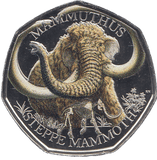 2024 FIFTY PENCE BRILLIANT UNCIRCULATED COLOURISED 50P MAMMUTHUS - 50p BU - Cambridgeshire Coins