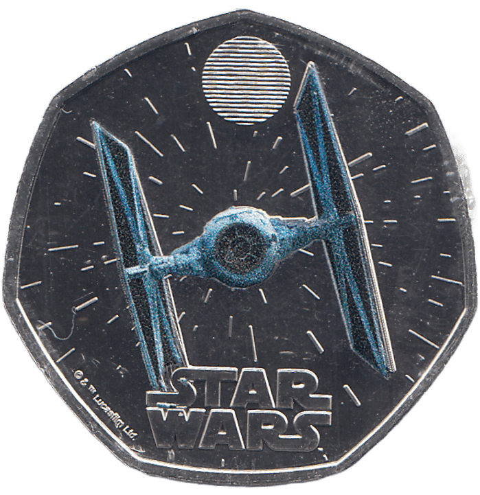 2024 FIFTY PENCE BRILLIANT UNCIRCULATED COLOURISED 50P TIE FIGHTER - 50p BU - Cambridgeshire Coins