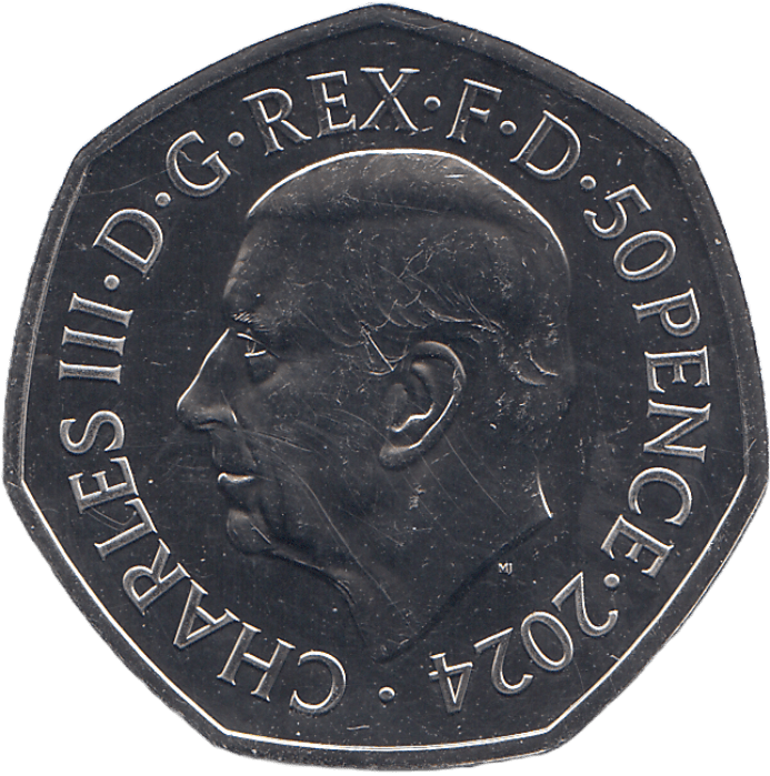 2024 FIFTY PENCE BRILLIANT UNCIRCULATED COLOURISED 50P X WING - 50p BU - Cambridgeshire Coins