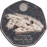 2024 FIFTY PENCE BRILLIANT UNCIRCULATED COLOURISED MILLENNIUM FALCON - 50p BU - Cambridgeshire Coins