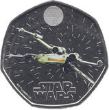 2024 FIFTY PENCE BRILLIANT UNCIRCULATED COLOURISED X WING - 50p BU - Cambridgeshire Coins