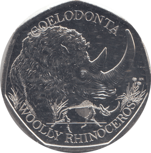 2024 FIFTY PENCE WOOLLY RHINOCEROS BU - Cambridgeshire Coins