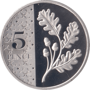 2024 FIVE PENCE PROOF OAK TREE LEAF KING CHARLES III - 5p PROOF - Cambridgeshire Coins