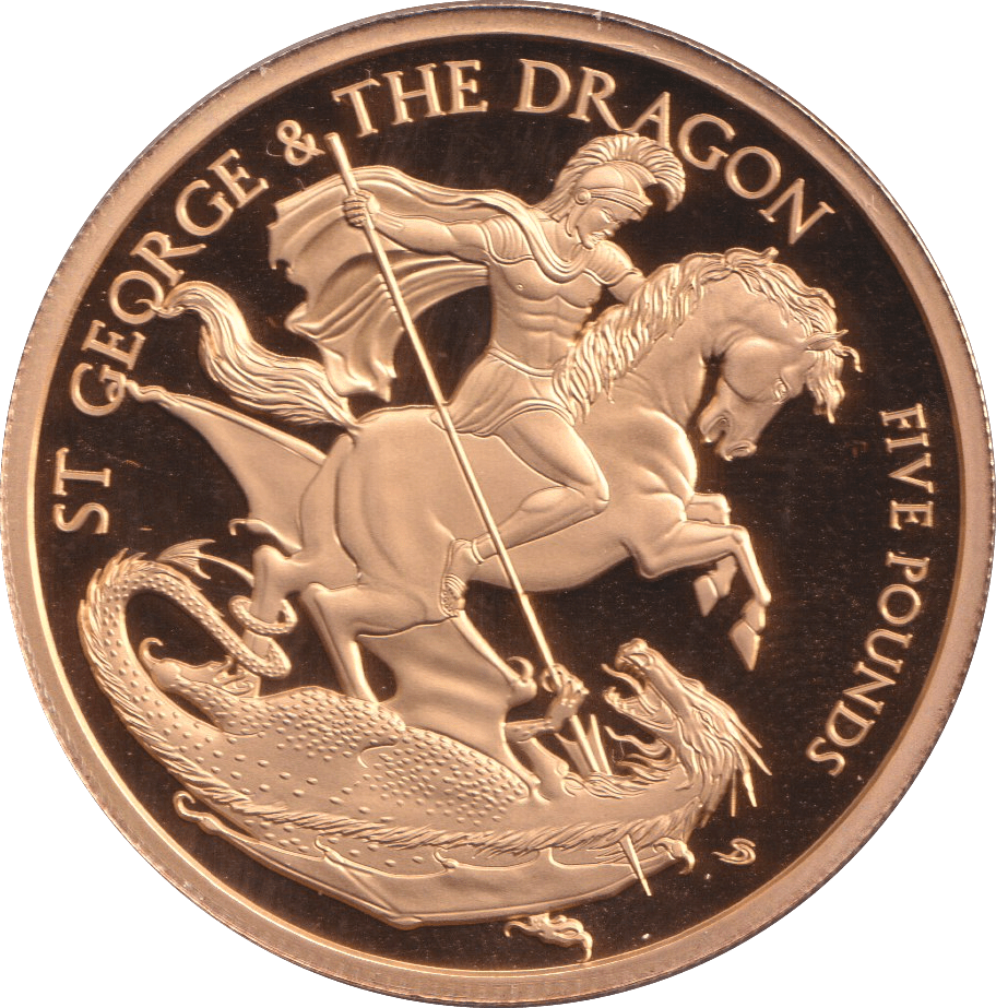 2024 FIVE POUND ST GEORGE AND THE DRAGON ASCENSION ISLANDS - WORLD COINS - Cambridgeshire Coins
