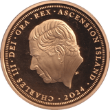 2024 FIVE POUND ST GEORGE AND THE DRAGON ASCENSION ISLANDS - WORLD COINS - Cambridgeshire Coins