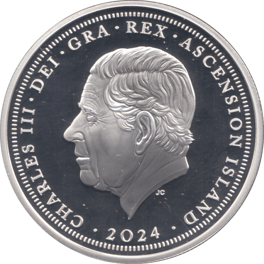 2024 FIVE POUNDS SILVER PROOF ASCENSION ISLANDS - SILVER WORLD COINS - Cambridgeshire Coins