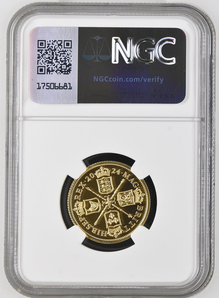 2024 GOLD £1 CRUCIFORM & SCEPTRE PF70 ULTRA CAMEO - NGC GOLD £1 - Cambridgeshire Coins