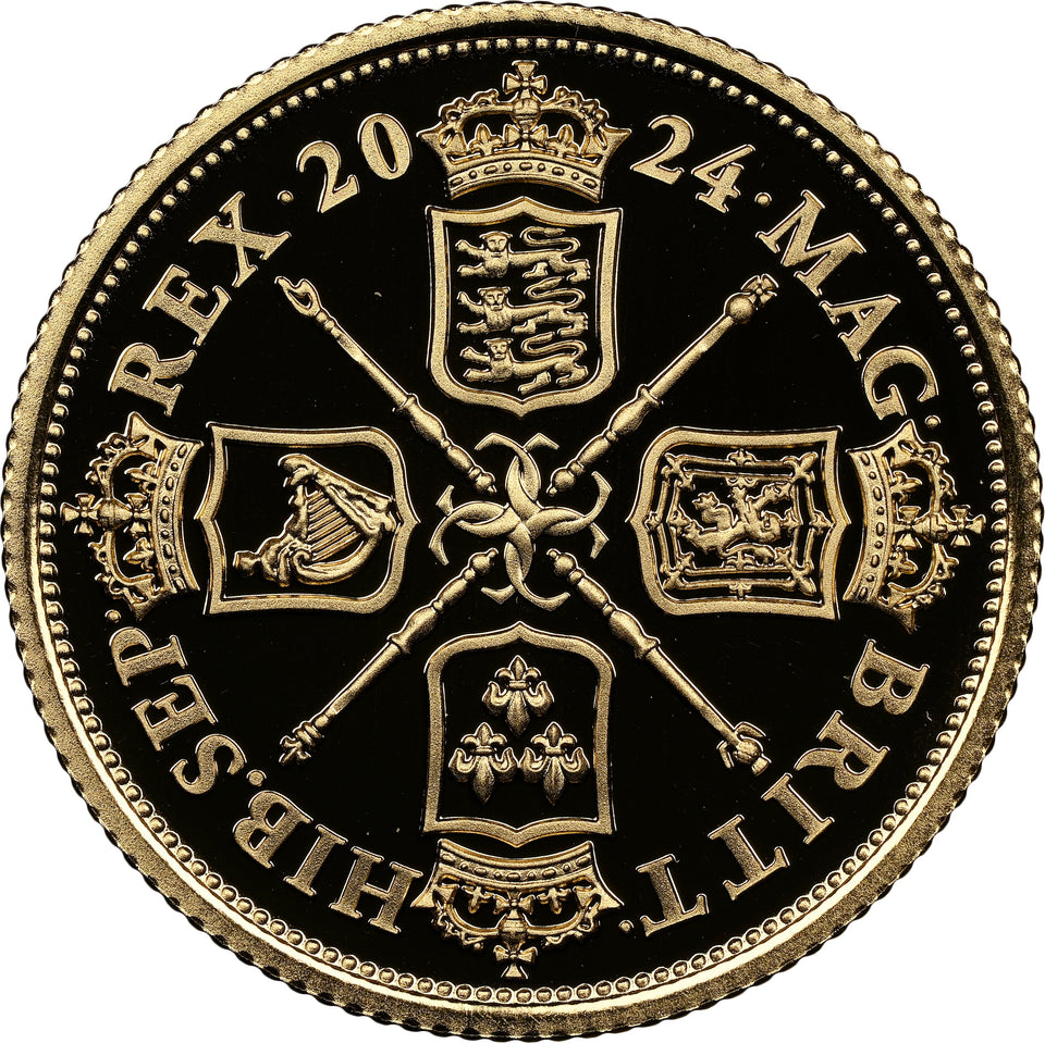 2024 GOLD £1 CRUCIFORM & SCEPTRE PF70 ULTRA CAMEO - NGC GOLD £1 - Cambridgeshire Coins