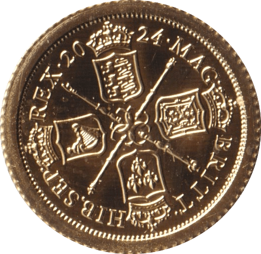 2024 GOLD CORONATION & SCEPTRE 1/16TH GUINIA - GOLD WORLD COINS - Cambridgeshire Coins