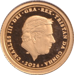 2024 GOLD PROOF FIVE POUND TRISTAN DA CUHNA - GOLD WORLD COINS - Cambridgeshire Coins