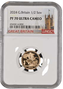 2024 GOLD PROOF HALF SOVEREIGN NGC PF 70 - NGC GOLD HALF SOVEREIGN - Cambridgeshire Coins