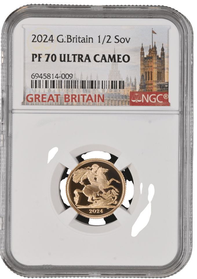 2024 GOLD PROOF HALF SOVEREIGN NGC PF 70 - NGC GOLD HALF SOVEREIGN - Cambridgeshire Coins