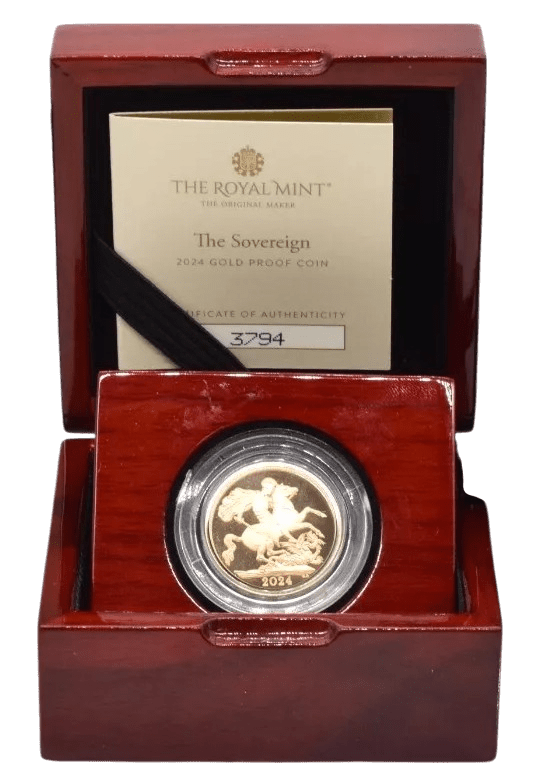 2024 GOLD PROOF SOVEREIGN BOXED - GOLD PROOF SOVEREIGNS - Cambridgeshire Coins