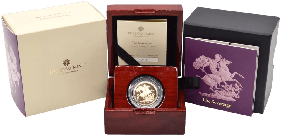 2024 GOLD PROOF SOVEREIGN BOXED - GOLD PROOF SOVEREIGNS - Cambridgeshire Coins
