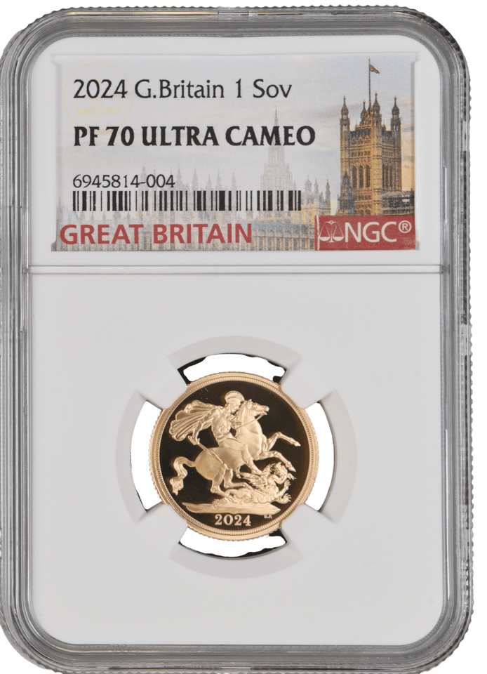2024 GOLD PROOF SOVEREIGN NGC PF 70 - NGC GOLD SOVEREIGN - Cambridgeshire Coins