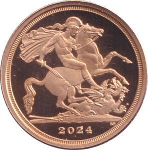 2024 GOLD QUARTER SOVEREIGN ( PROOF ) - QUARTER SOVEREIGN - Cambridgeshire Coins