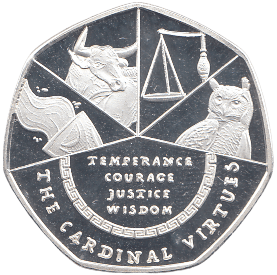 2024 MARCUS AURELIUS 50P SHAPED COMMEMORATIVE COIN ( PROOF ) - WORLD COINS - Cambridgeshire Coins