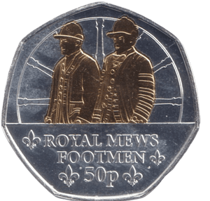 2024 ROYAL MEWS FOOTMEN 50P ISLE OF MAN - 50P REGIONAL ISSUES - Cambridgeshire Coins