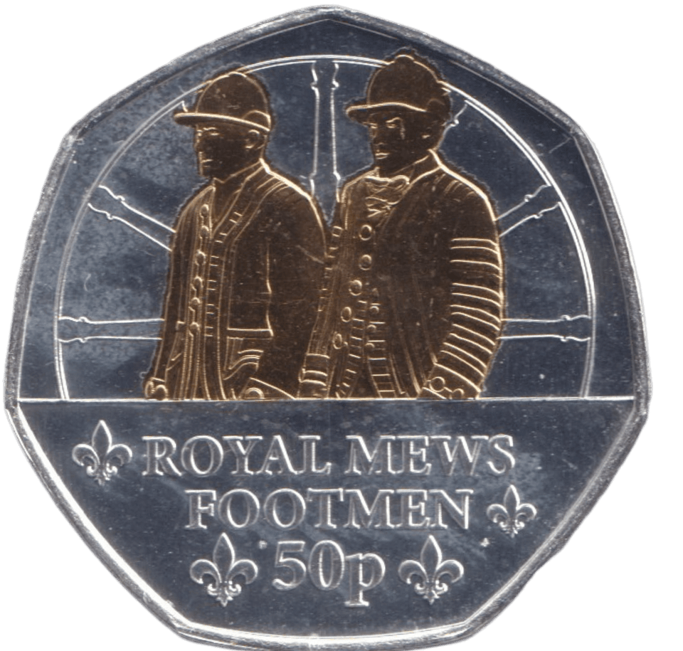 2024 ROYAL MEWS FOOTMEN 50P ISLE OF MAN - 50P REGIONAL ISSUES - Cambridgeshire Coins