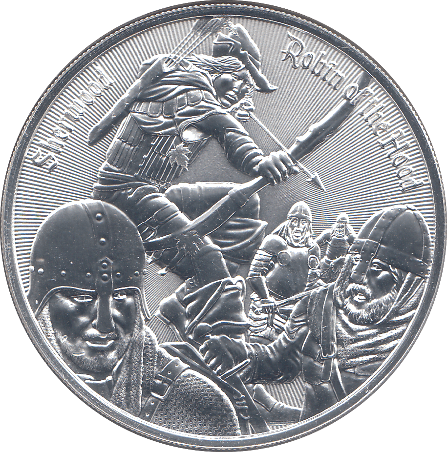 2024 SILVER 1OZ 1000 FRANCS ROBIN HOOD ( BU ) - SILVER WORLD COINS - Cambridgeshire Coins