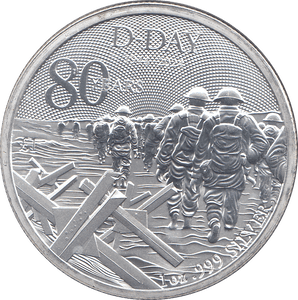 2024 SILVER 1OZ D - DAY 80TH ANNIVERSARY ALDERNEY ( BU ) - SILVER WORLD COINS - Cambridgeshire Coins