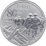 2024 SILVER 1OZ D - DAY 80TH ANNIVERSARY ALDERNEY ( BU ) - SILVER WORLD COINS - Cambridgeshire Coins