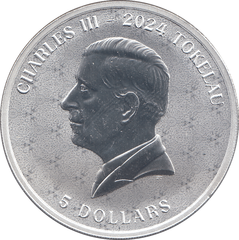 2024 SILVER 1OZ FIVE DOLLARS EQUILIBRIUM TOKELAU ( BU ) - SILVER WORLD COINS - Cambridgeshire Coins
