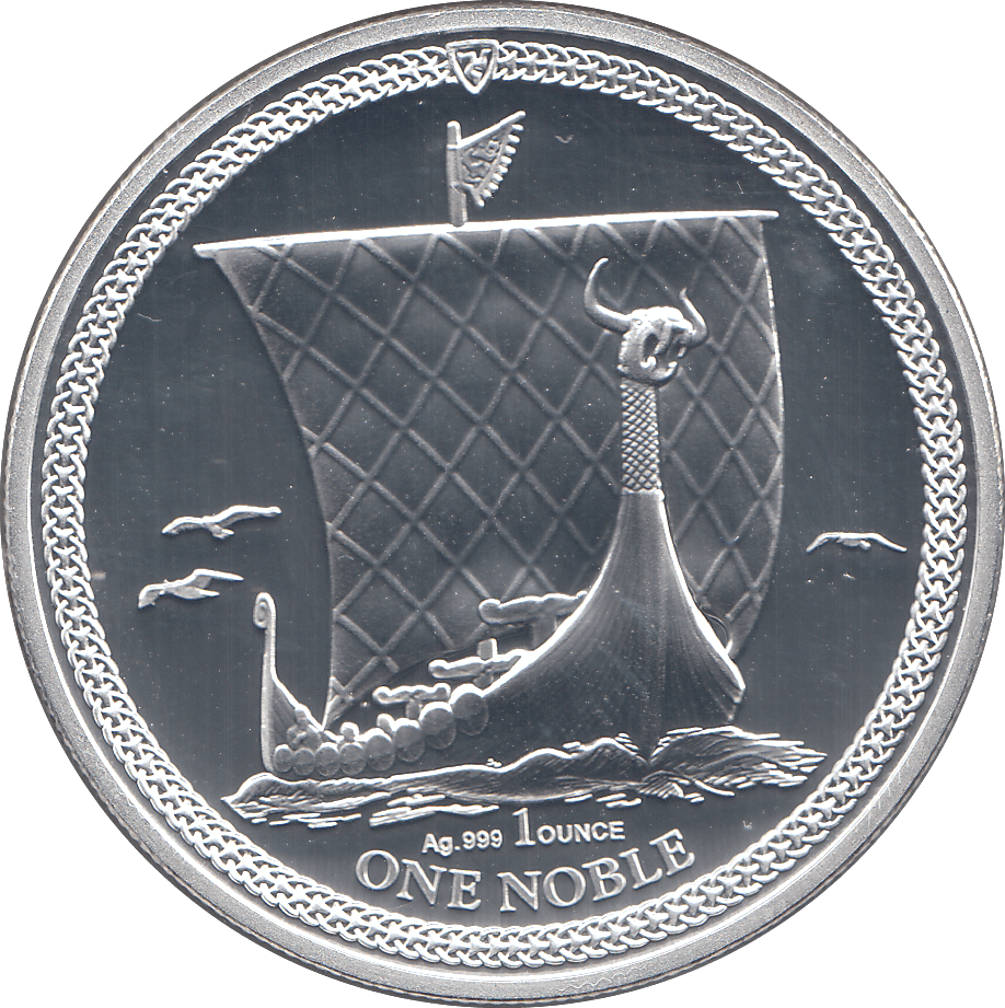 2024 SILVER 1OZ ONE NOBLE ISLE OF MAN ( BU ) - SILVER WORLD COINS - Cambridgeshire Coins