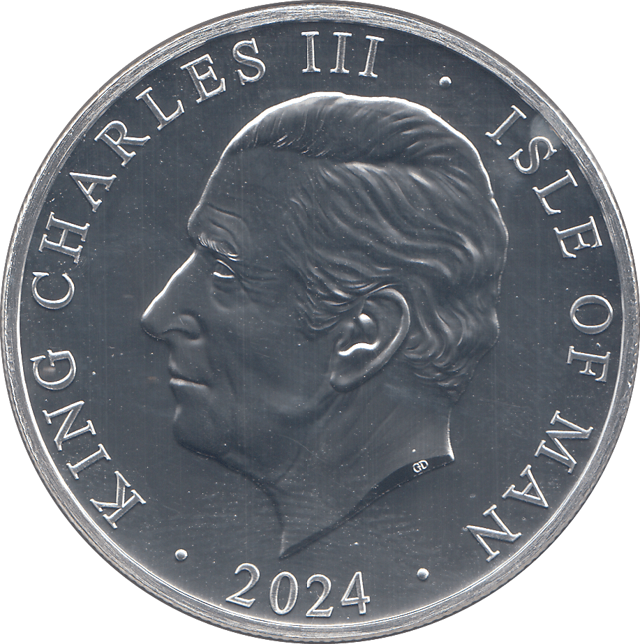 2024 SILVER 1OZ ONE NOBLE ISLE OF MAN ( BU ) - SILVER WORLD COINS - Cambridgeshire Coins