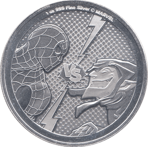 2024 SILVER 1oz SPIDERMAN VS GREEN GOBLIN TWO DOLLARS NIUE - SILVER WORLD COINS - Cambridgeshire Coins