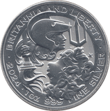 2024 SILVER 1OZ TWO POUNDS BRITANNIA AND LIBERTY ( BU ) - SILVER WORLD COINS - Cambridgeshire Coins