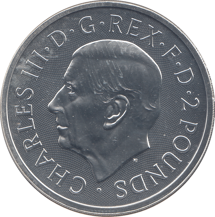 2024 SILVER 1OZ TWO POUNDS BRITANNIA AND LIBERTY ( BU ) - SILVER WORLD COINS - Cambridgeshire Coins