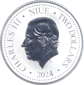 2024 SILVER 2 DOLLAR NIUE - SILVER WORLD COINS - Cambridgeshire Coins