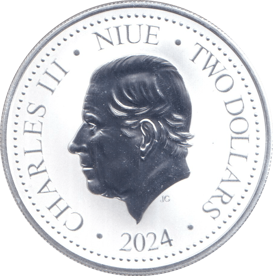 2024 SILVER 2 DOLLAR NIUE - SILVER WORLD COINS - Cambridgeshire Coins