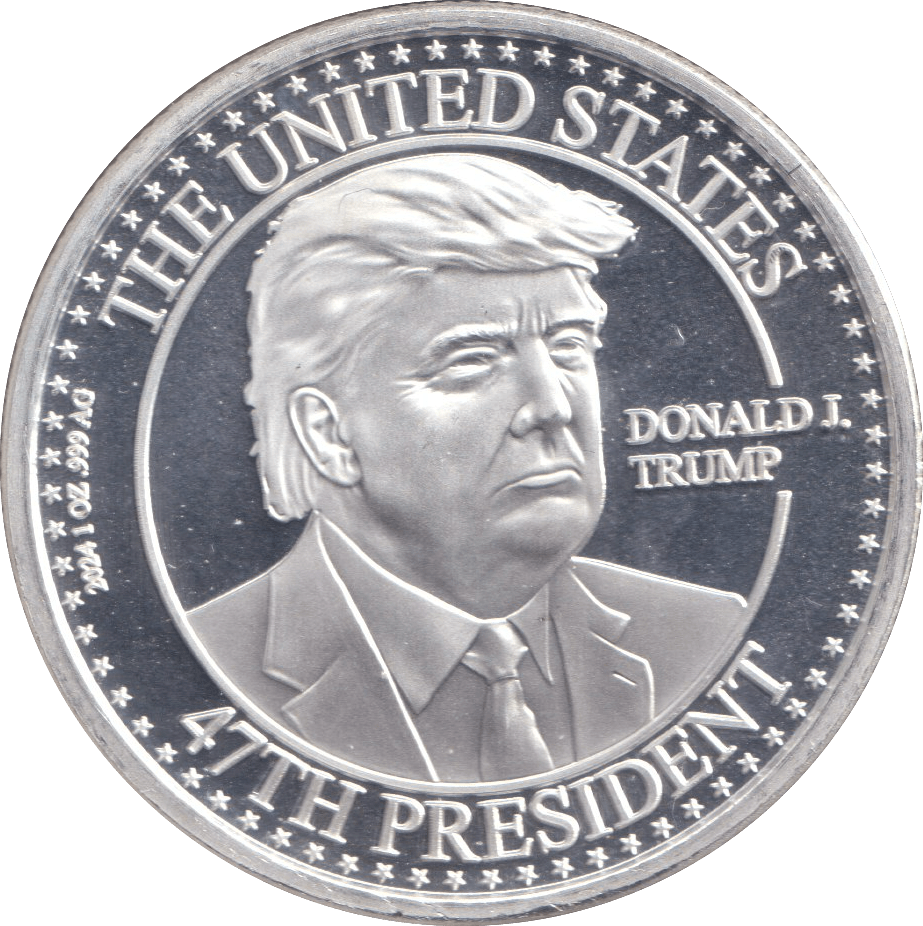 2024 SILVER DONALD TRUMP 47TH PRESIDENT USA - SILVER WORLD COINS - Cambridgeshire Coins