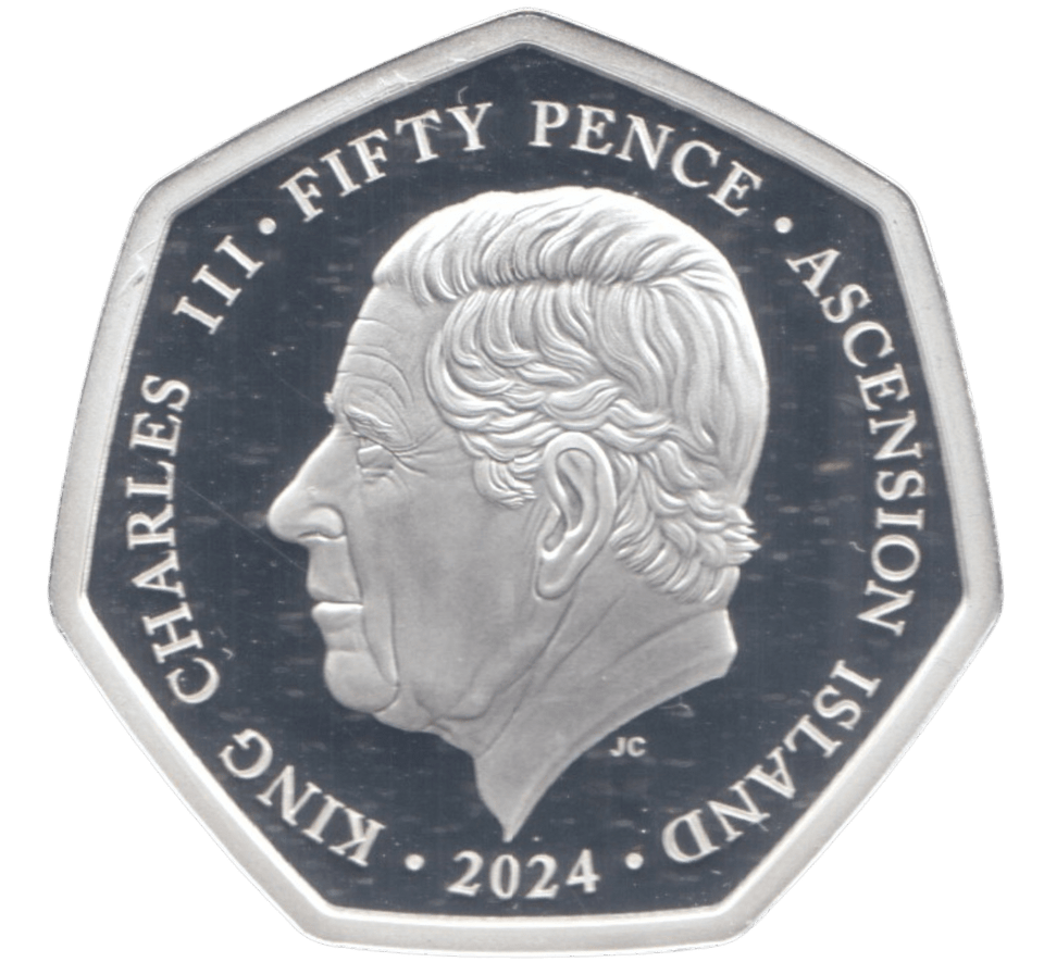 2024 SILVER PROOF 50 PENCE ASCENSION ISLAND - 50P Silver Proof - Cambridgeshire Coins