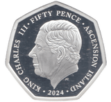2024 SILVER PROOF 50 PENCE ASCENSION ISLAND - 50P Silver Proof - Cambridgeshire Coins