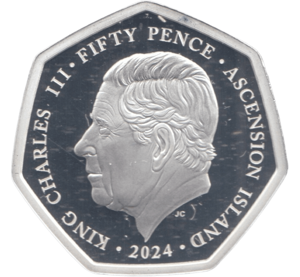 2024 SILVER PROOF 50 PENCE ASCENSION ISLAND - 50P Silver Proof - Cambridgeshire Coins