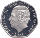 2024 SILVER PROOF 50P COLOURED SNOWMAN BAILIWICK OF GUERNSEY - 50P REGIONAL ISSUES - Cambridgeshire Coins
