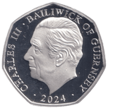2024 SILVER PROOF 50P COLOURED SNOWMAN BAILIWICK OF GUERNSEY - 50P REGIONAL ISSUES - Cambridgeshire Coins